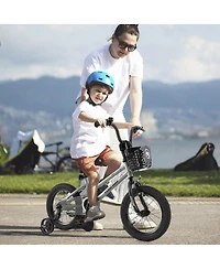 Sugift 14 Inch Kids Bike Adjustable with Transparent Chain Cover for 4-5 Years Old