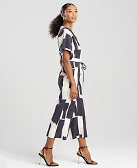 Natori Women's Printed V-Neck Jumpsuit