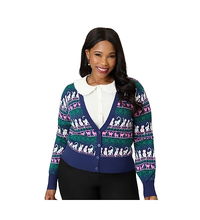 Unique Vintage Women's Cropped Knit Cardigan