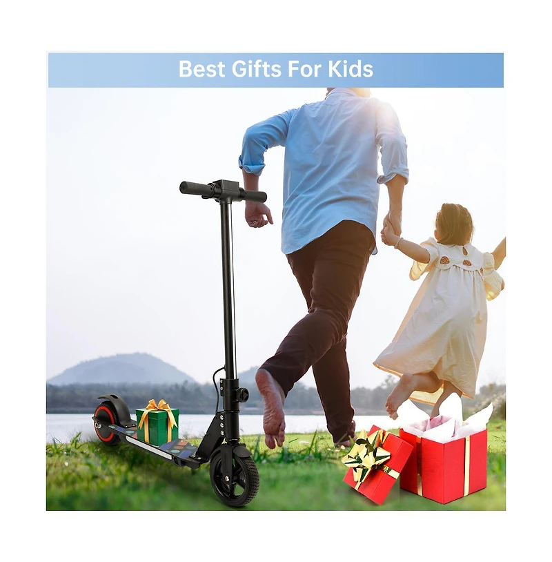 Artudatech 6.5 inch Foldable Kids Electric Scooter for Fun Rides, Up to 5 Miles, 150W Motor & Deck Lights