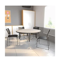 Emma+Oliver 48" Round Laminate Adjustable Activity Table