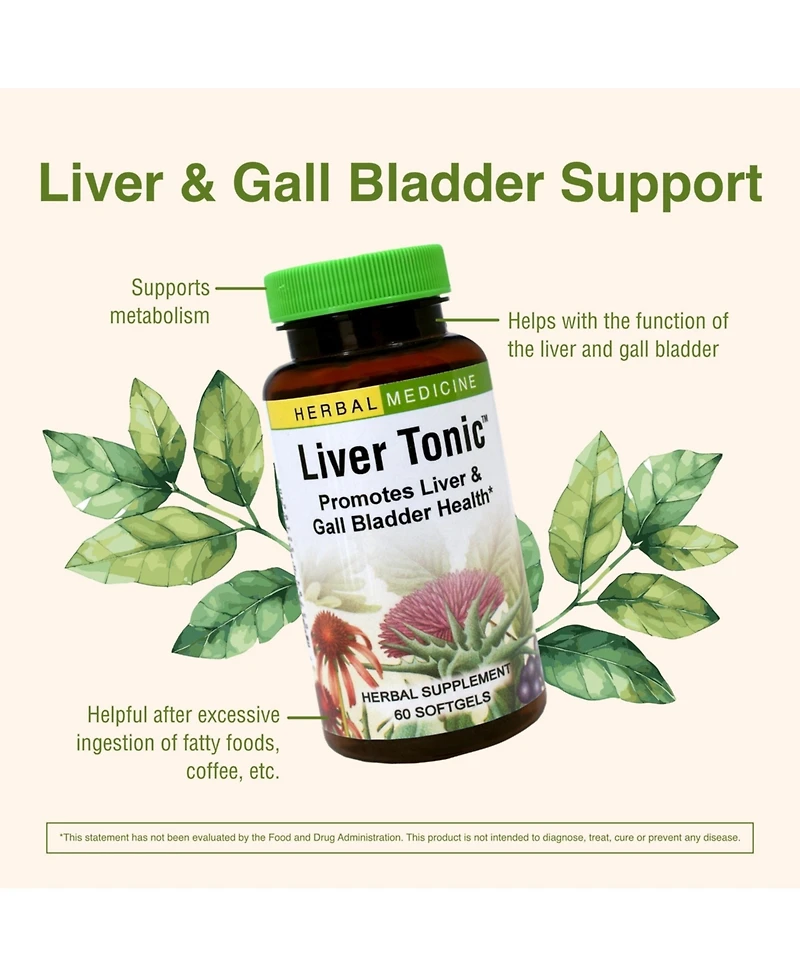 Trace Minerals Herbs Etc Liver Tonic, 60 Ct.