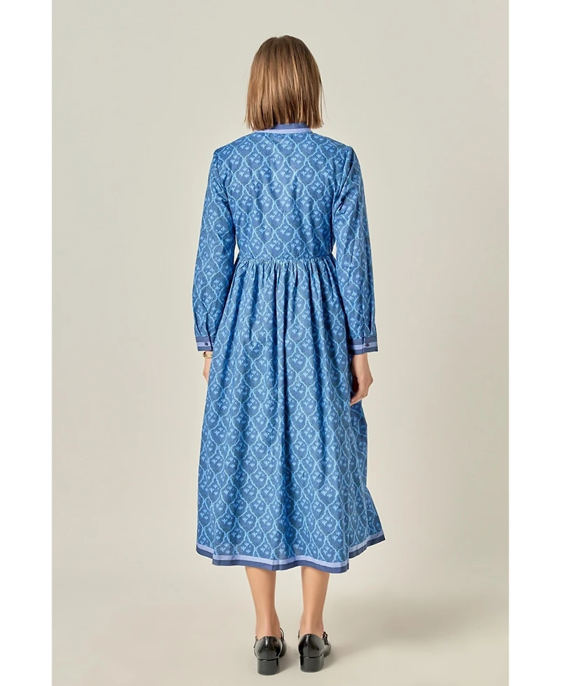 English Factory Women's Stripe Trim Maxi Dress