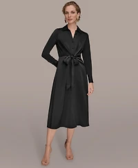 Donna Karan New York Women's Tie Front Shirt Dress