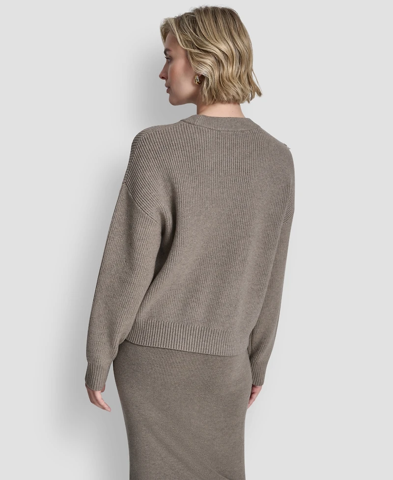 Dkny Women's Long-Sleeve Fringe Sweater