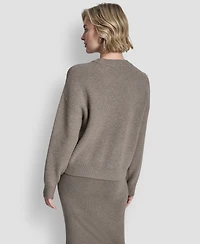 Dkny Women's Long-Sleeve Fringe Sweater