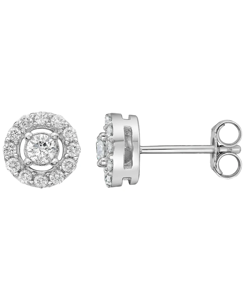 Macy's White Diamond Earrings (1/2 ct. t.w.) in 10k White Gold