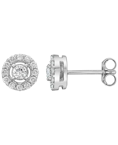 Macy's White Diamond Earrings (1/2 ct. t.w.) in 10k White Gold