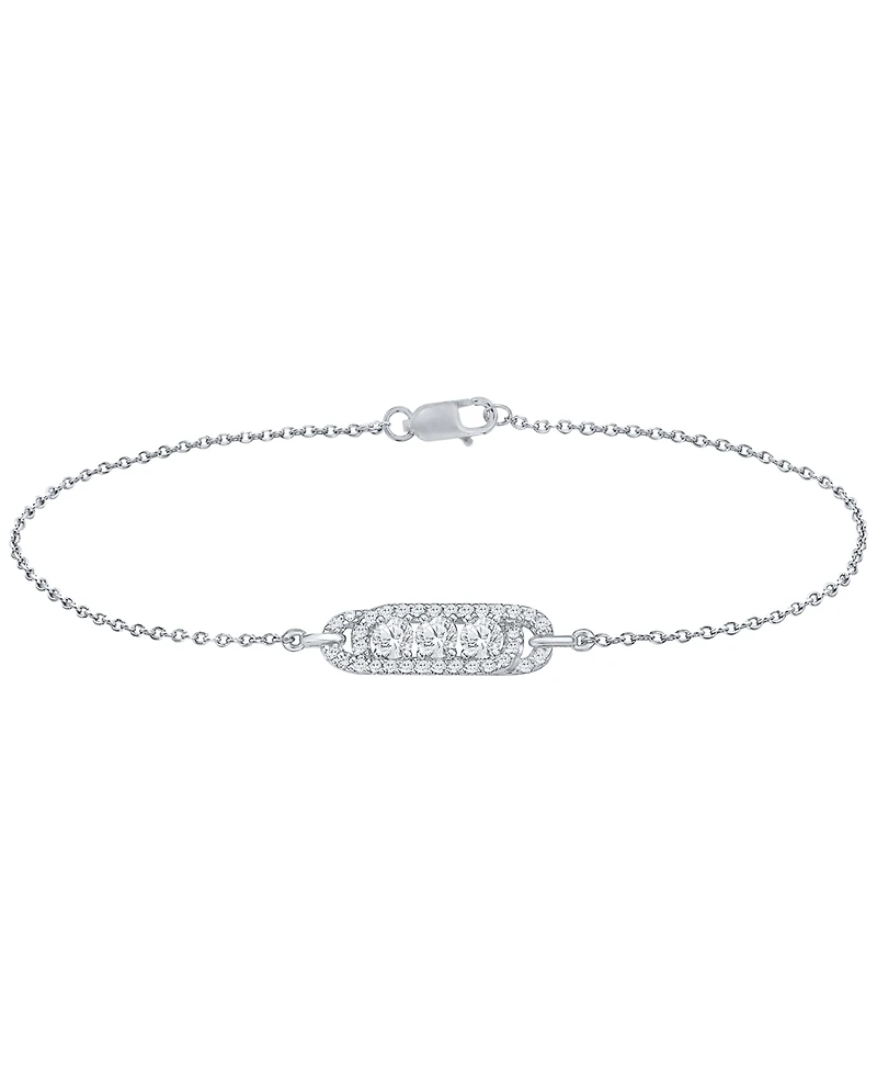 Macy's White Diamond Bracelet (1/2 ct. t.w.) in 10k White Gold