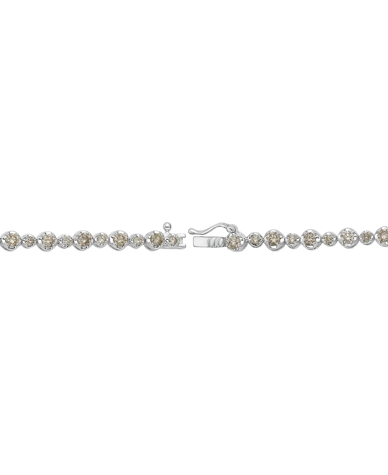 Macy's White Diamond Bracelet (3 ct. t.w.) in 10k White Gold