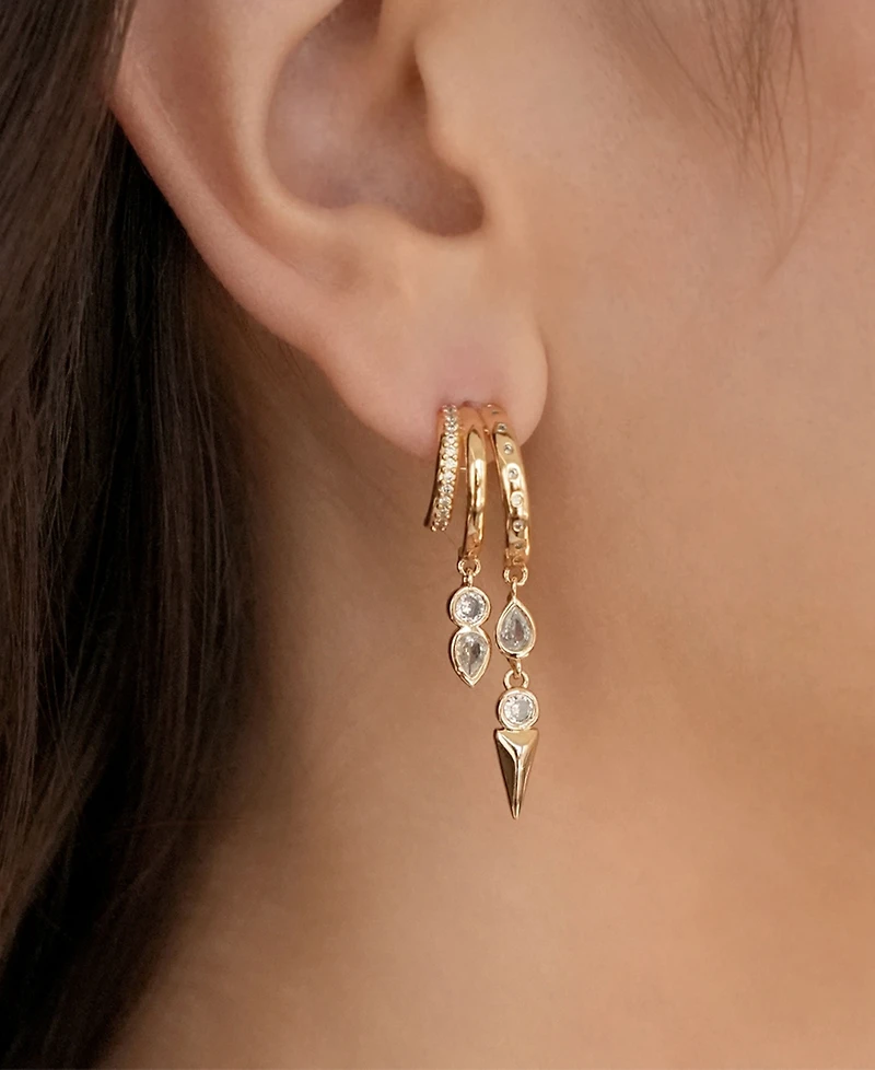 Ettika Gold Plated Icon Behavior Earrings