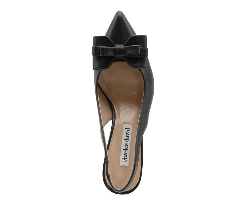 Charles David Womens Astrid Slingback Chunky Heel