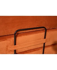 Streamdale Furniture Streamdale Orange Corduroy Convertible Sleeper Sofa Bed with Pillow
