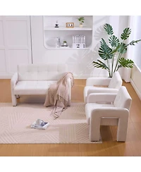 Streamdale Furniture Nordic Modern Double Armchair Sofa for Living Room & Bedroom