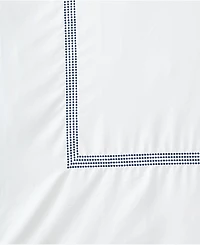 Lands' End 400 Thread Count Premium Supima Cotton No Iron Sateen Embroidered Duvet Bed Cover