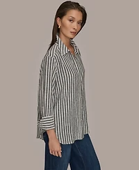 Donna Karan Weekend Women's Long-Sleeve Button-Down Shirt