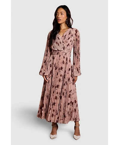 Coast Women's Long Sleeve Chiffon Wrap Midi Dress