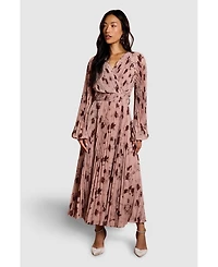 Coast Women's Long Sleeve Chiffon Wrap Midi Dress