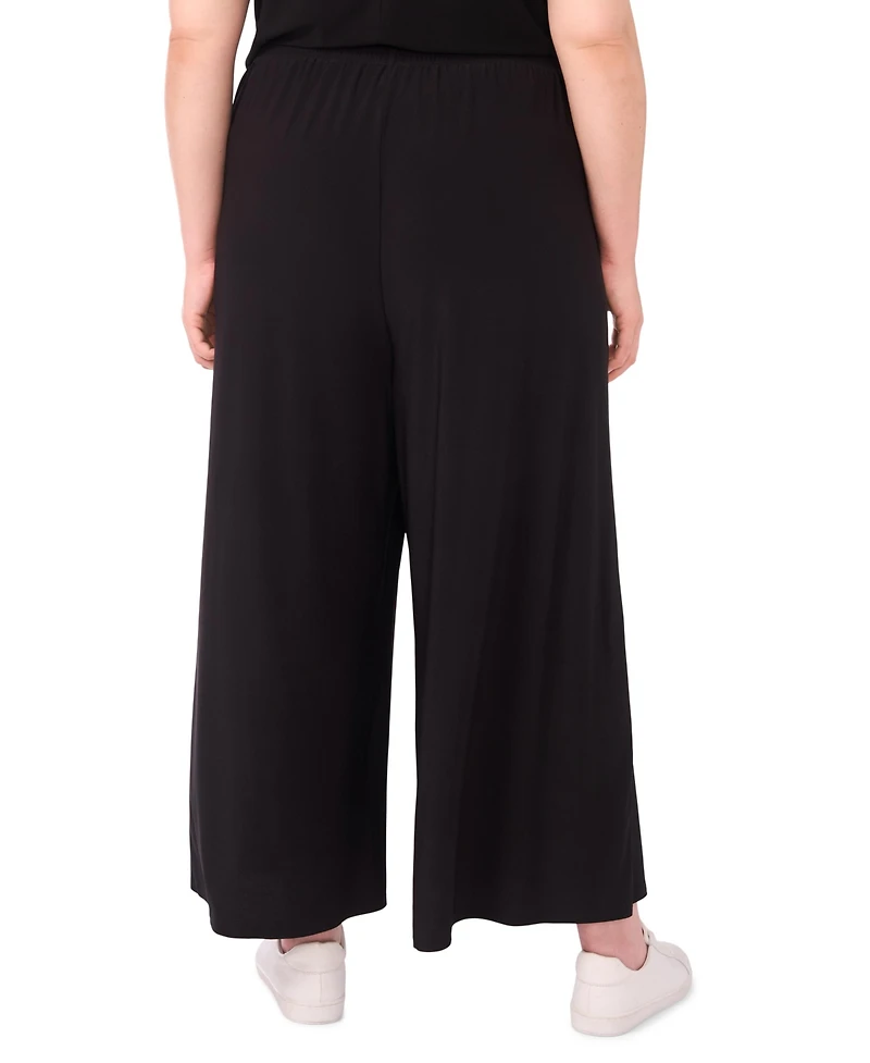 Vince Camuto Plus Solid Pull-On Wide-Leg Pants