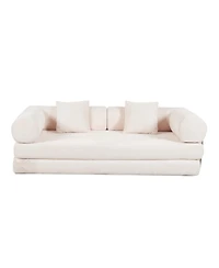 Streamdale Furniture Streamdale Cream color sofa for living room, apartment, bedroom, and compact room