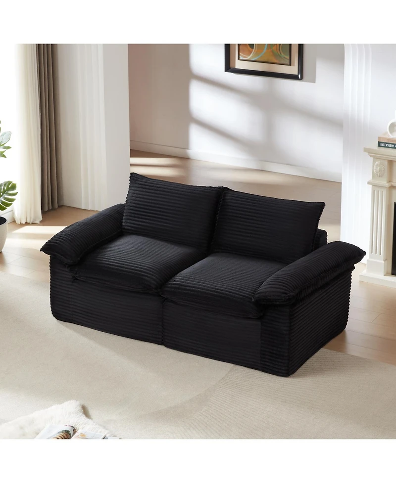 Streamdale Furniture Modern corduroy cloud sofa, freely combined