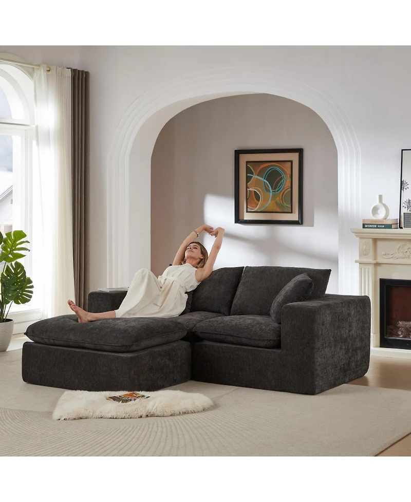 Streamdale Modern Chenille Cloud Sofa - Freely Combinable & Comfortable