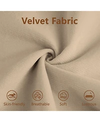 Streamdale Camel Velvet Two-Seater Sofa with Pillows