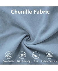 Streamdale Furniture Streamdale Cloud Couch Sleeper Sofa, Chenille 2 Seater Sofa with Ottomans & Pillows, Blue