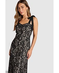 Coast Women's Lace Bow Shoulder Maxi Dress