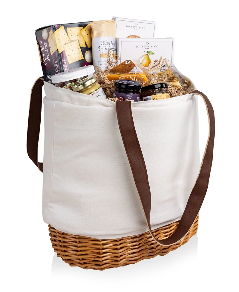 Toscana Pico Lunch Basket with Gourmet Gift Pack, 10-Piece