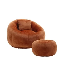 Streamdale Furniture Streamdale Modern Bean Bag Chair with Ottoman for Adults