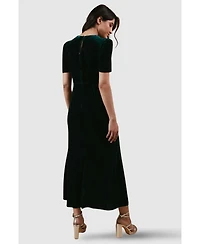 Oasis Women's Occasion Velvet Bow Midaxi Dress