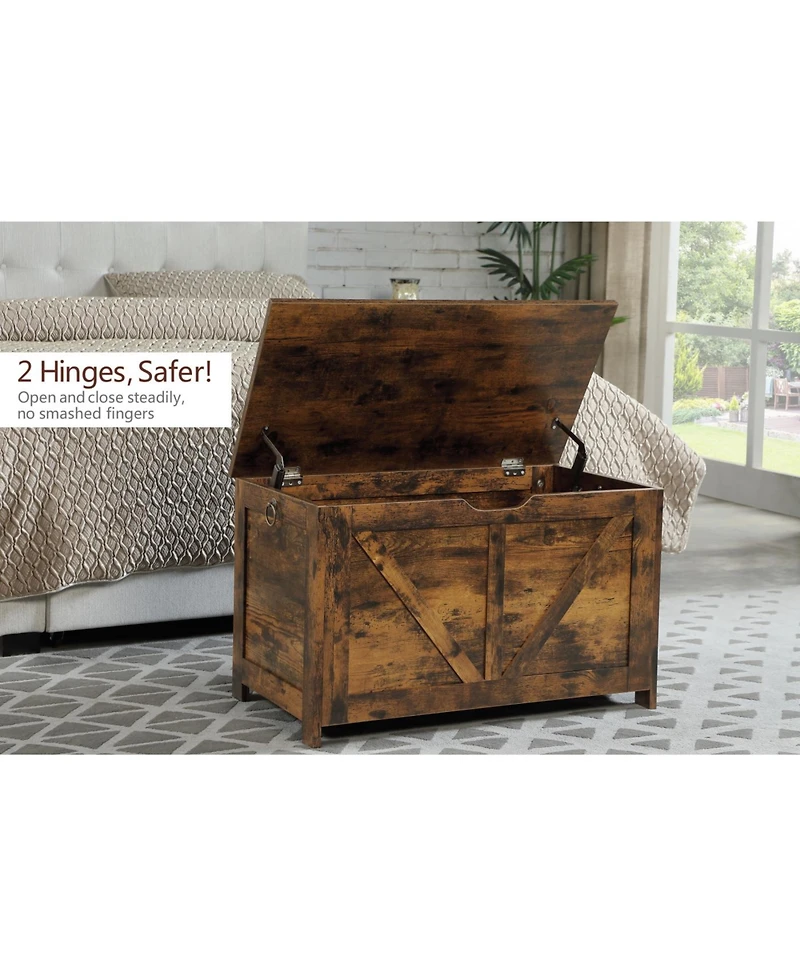 Streamdale Furniture Streamdale Retro Toy Box Organizer Entryway Storage Bench, Rustic Brown