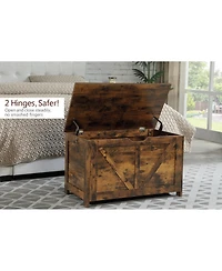Streamdale Furniture Streamdale Retro Toy Box Organizer Entryway Storage Bench, Rustic Brown