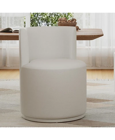 Streamdale Modern Swivel Upholstered Side Chair in Beige