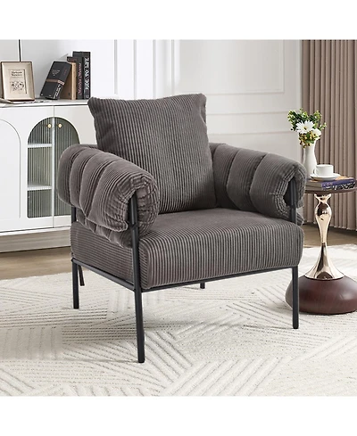 Streamdale Modern decorative chair with gold legs for living room, dressing area, office.