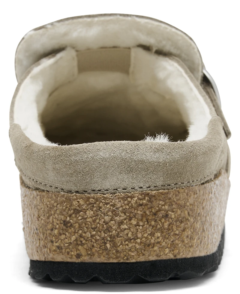 Birkenstock Women's Buckley Shearling Suede Leather Clogs from Finish Line