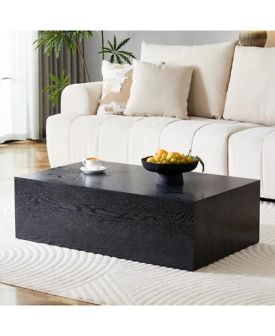 Streamdale Furniture Streamdale Black Wood Grain Mdf Coffee Table - Luxurious Design (70 characters)