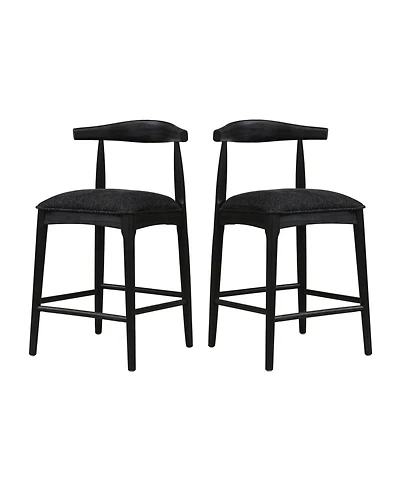 Streamdale Furniture Stylish Upholstered Counter Stool with Curved Backrest