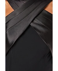 Coast Women's Cross Over Front Bow Back Midi Dress