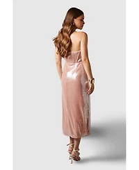 Coast Women's Bandeau Corset Sequin Midi Dress