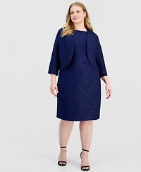 Kasper Plus Wave Rib Shrug