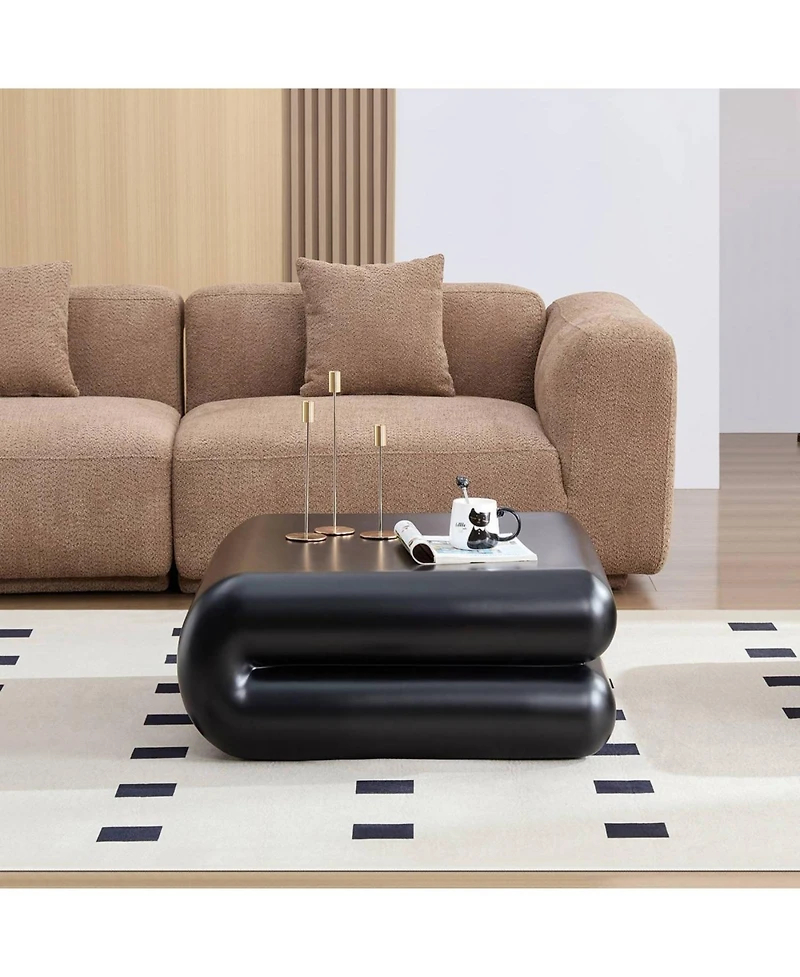 Streamdale Furniture Streamdale Black fiberglass Coffee Table