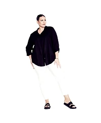 Avenue Women's Butter Denim Pull-On High Rise Jean