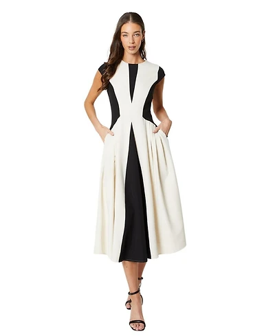 Coast Women's Crepe Color Block Midi Dress