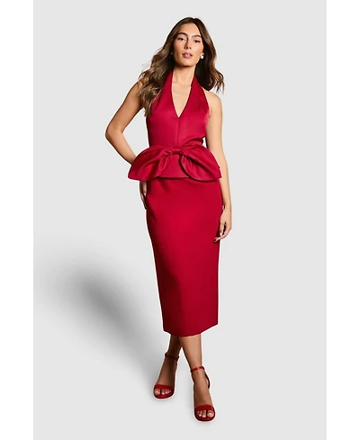 Coast Women's Halter Neck Satin Column Midi Dress