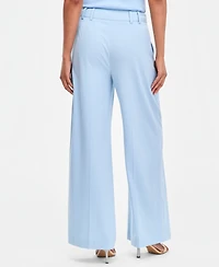 Tahari Asl Women's Pleat-Front Wide-Leg Pants