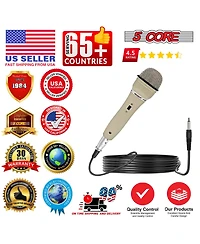 5 Core Xlr Microphone Dynamic Mic Karaoke Singing Studio Mics Handheld Microfono