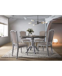 Streamdale Furniture Iris Weathered White Wood 5-Piece Dining Set