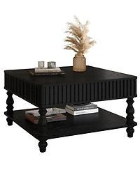 Streamdale Furniture Fluted Lift-Top Coffee Table with Storage